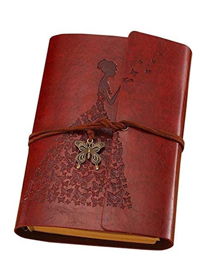 Vintage Refillable Faux Leather Notebook Brown - Image 1